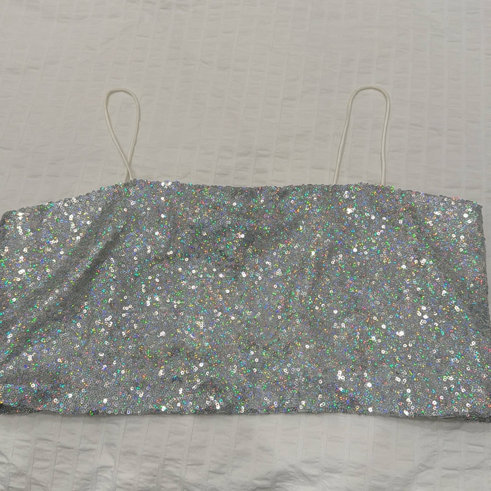 Sequin bra top